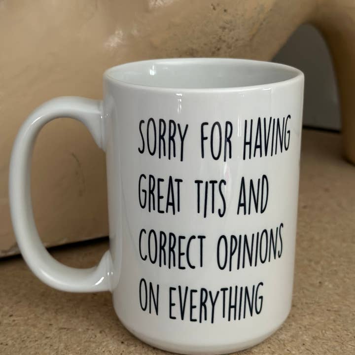 Crooked Halo - Wholesale Coffee Mug - Great Tits 15oz Ceramic Coffee Mug