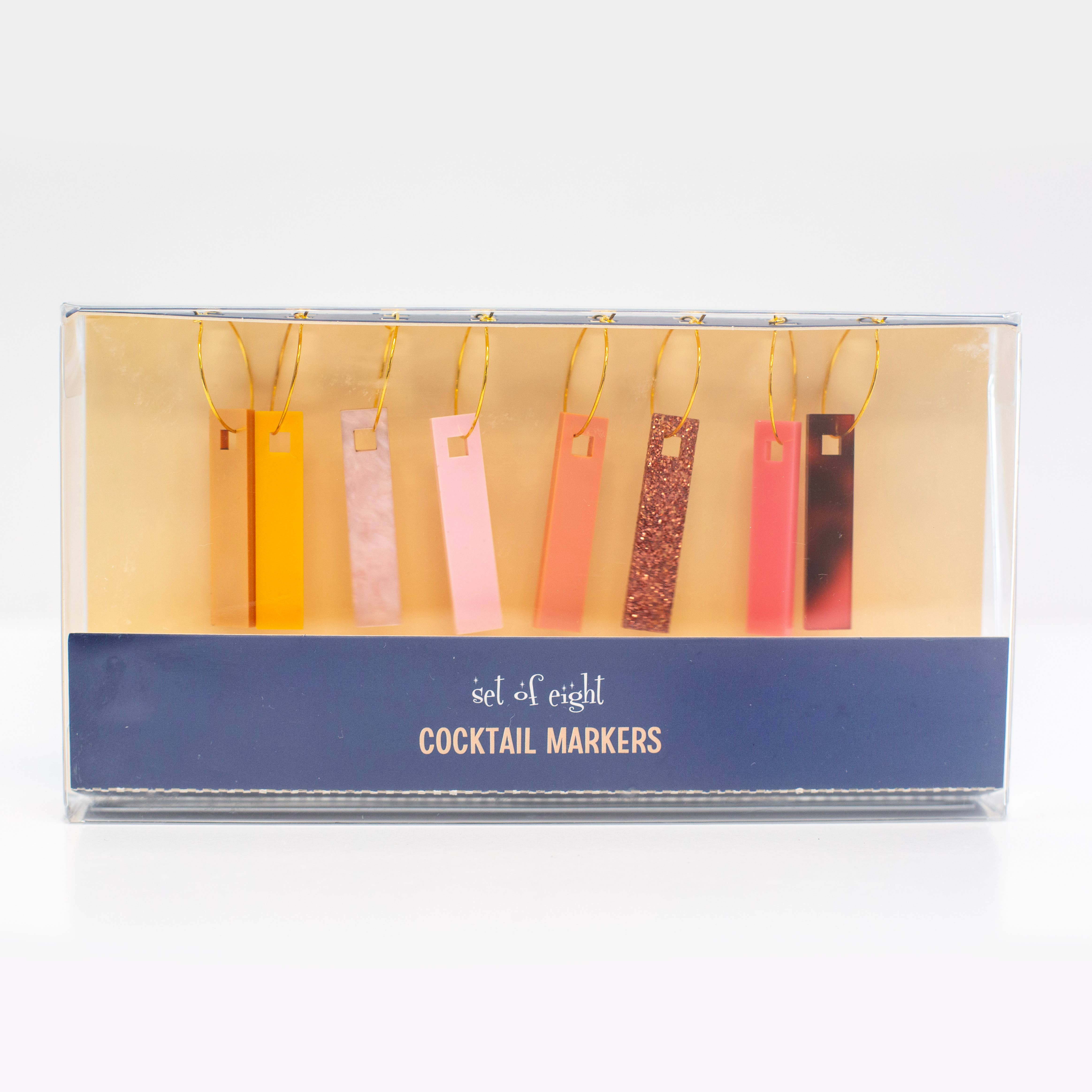 Mod Lounge Paper Company - Wholesale Wine Charm - Shades of Pink Acrylic Wine Charms5