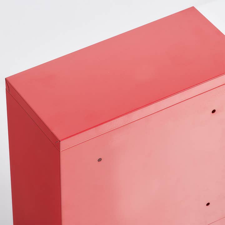 Medicine cabinet, metal/glass, red for wholesale on Faire1