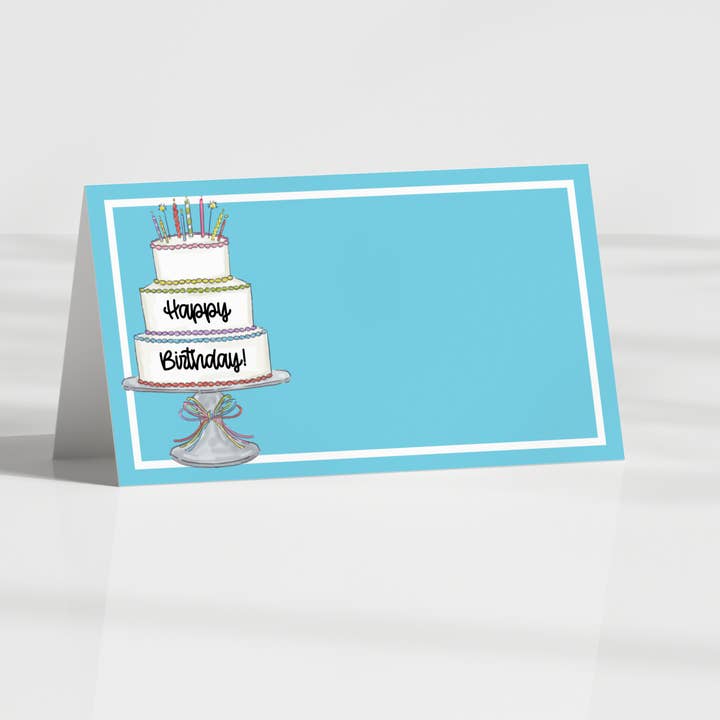 Födelsedagstårta Placeringskort | Set med 10 Festbordskort för wholesale av Note Worthy Paper Place