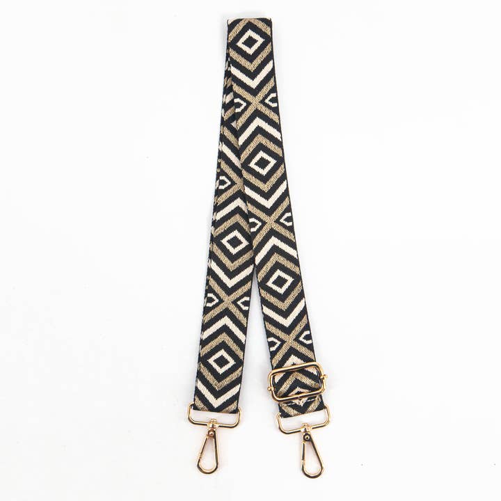 Sangle de sac tissée Cleo - Doré, aztèque pour la vente par ÊTRE