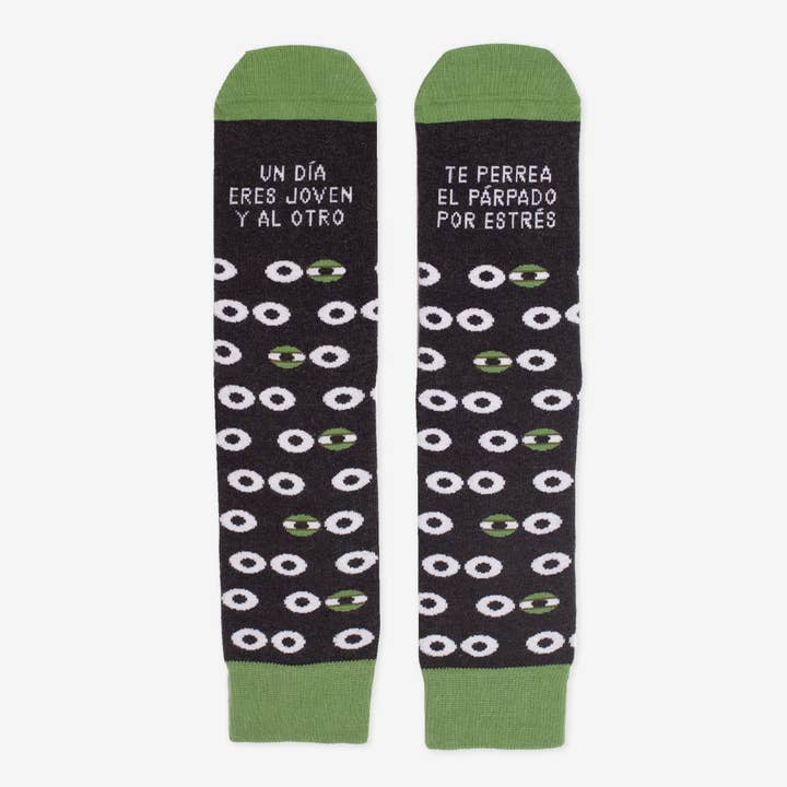 UO - Wholesale Socks - Unisex - Mug + Socks Set "One day you're young and the next your eyelid twitches from stress"2