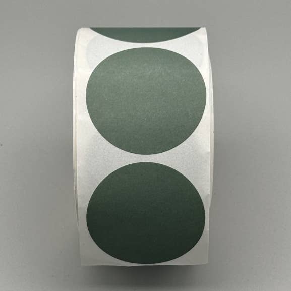 Vintage Green Round Labels 50mm 500 Units for wholesale by CHIC&PAPER