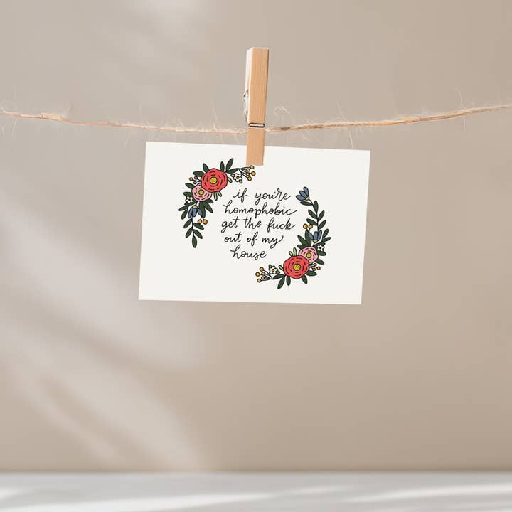 If You're Homophobic Unframed Mini Art Print for wholesale by Mouthy Broad