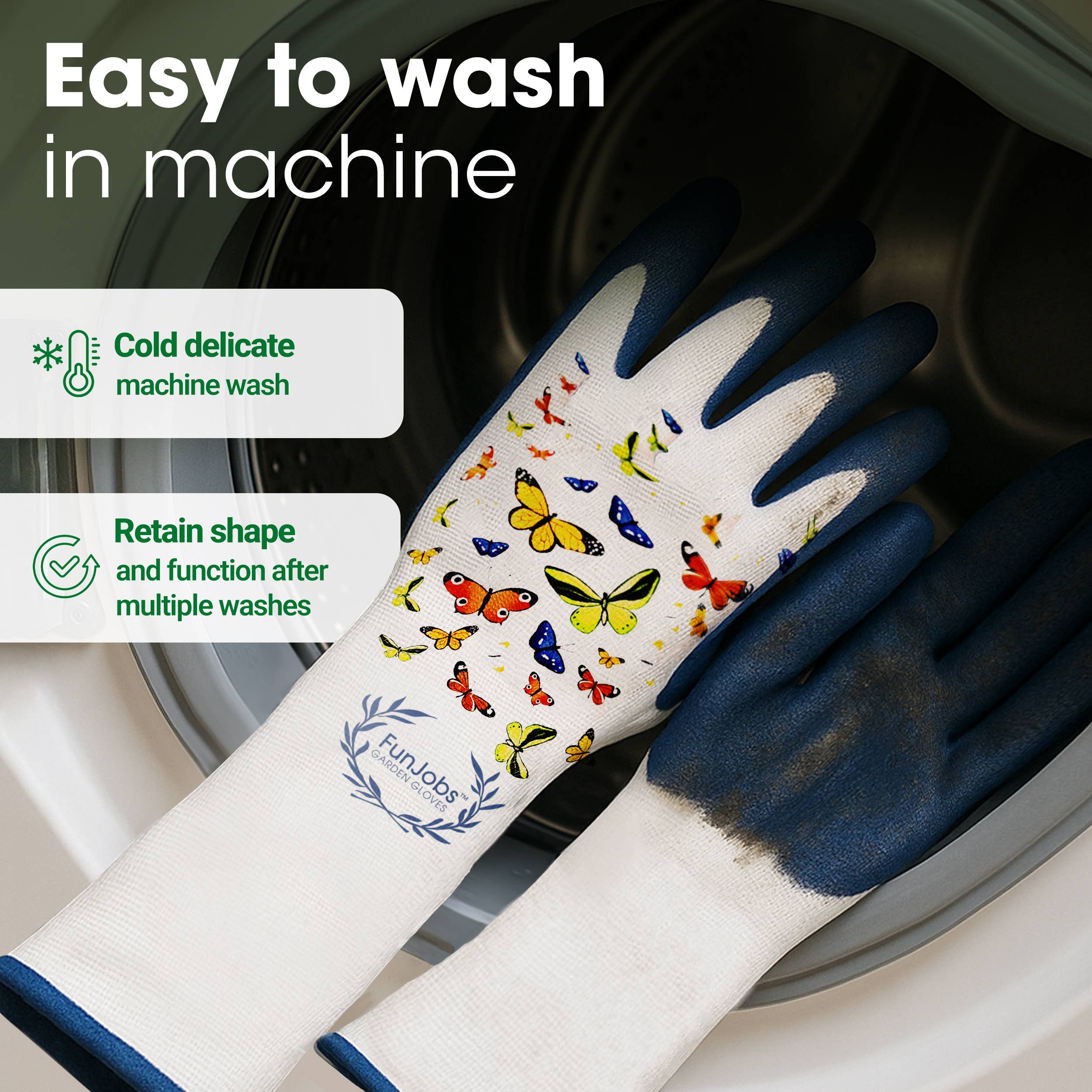 FunJobs Garden Gloves - Wholesale Garden Gloves - FunJobs Long Butterfly Gardening Gloves4