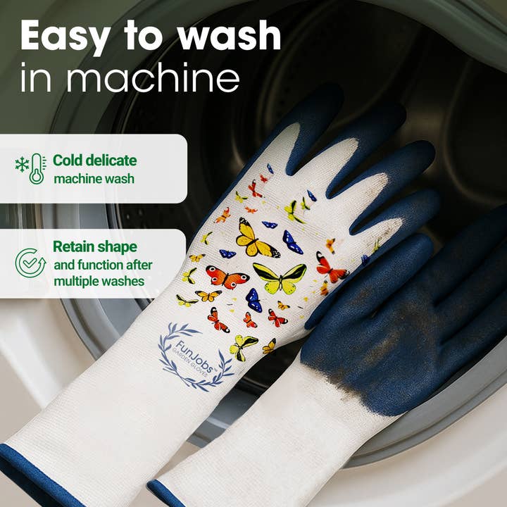 FunJobs Garden Gloves - Wholesale Garden Gloves - FunJobs Long Butterfly Gardening Gloves4