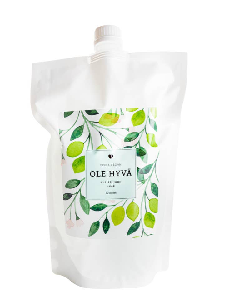 Universal Spray, Lime, påfyllningspåse 1200ml för wholesale av Ole Hyvä Metsä