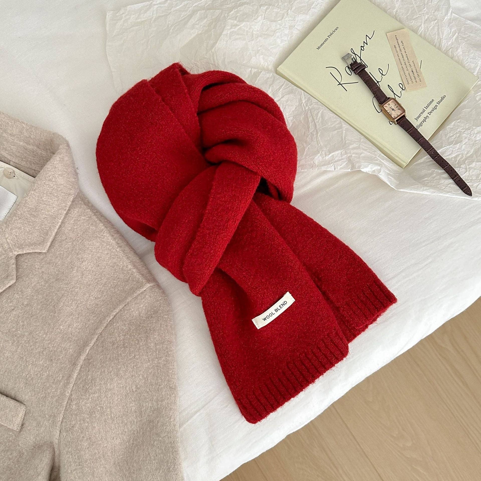 VividLux - Vente Écharpe – femme - Écharpe Enveloppante Unie Confortable1