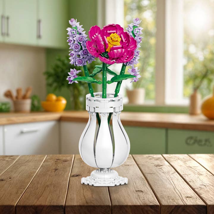 Brickcraft - Wholesale Building Set - Kids - Lilac Botanical Flower Building Kit6