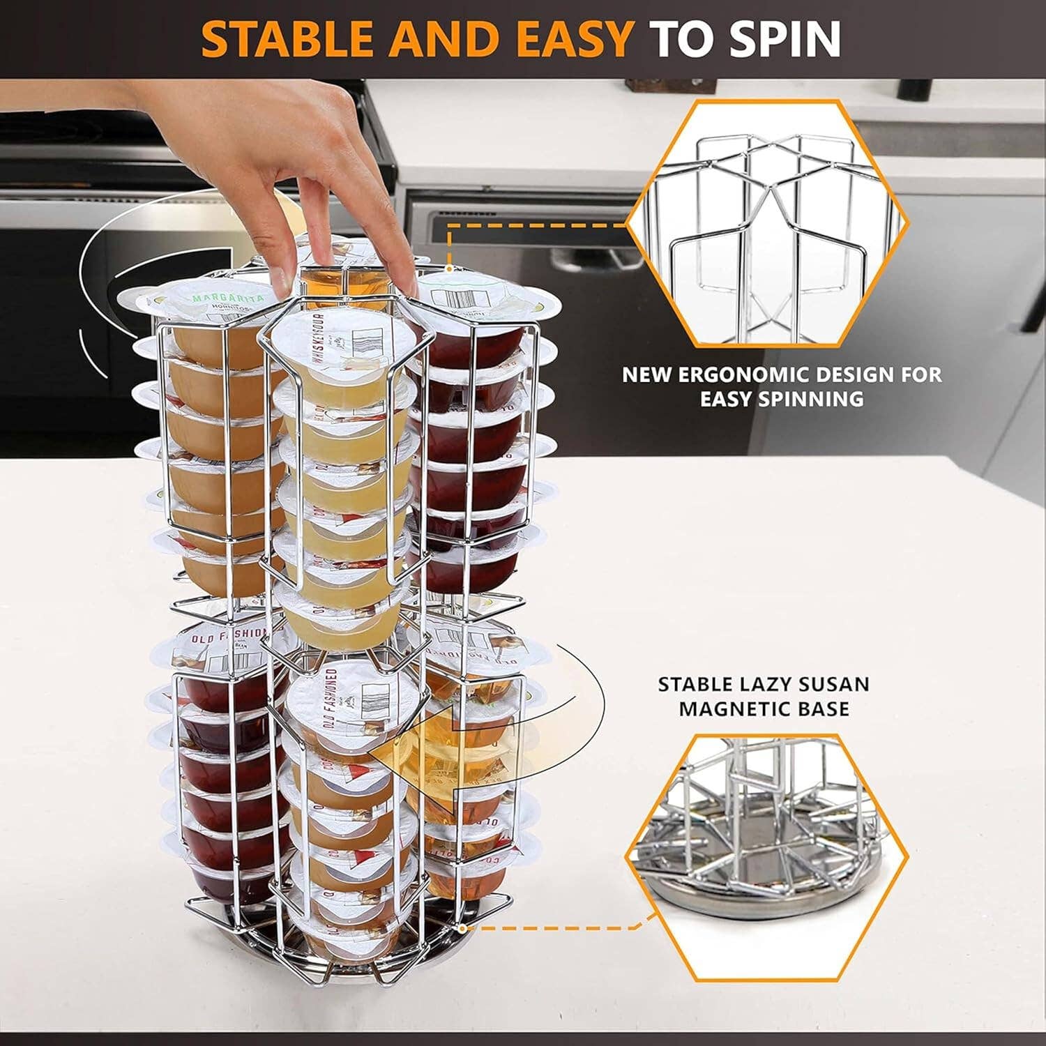 KSESTOR - Wholesale Kitchen Storage/Organizer - Storage Carousel for Bartesian Capsules - Holds 48 Pods 4