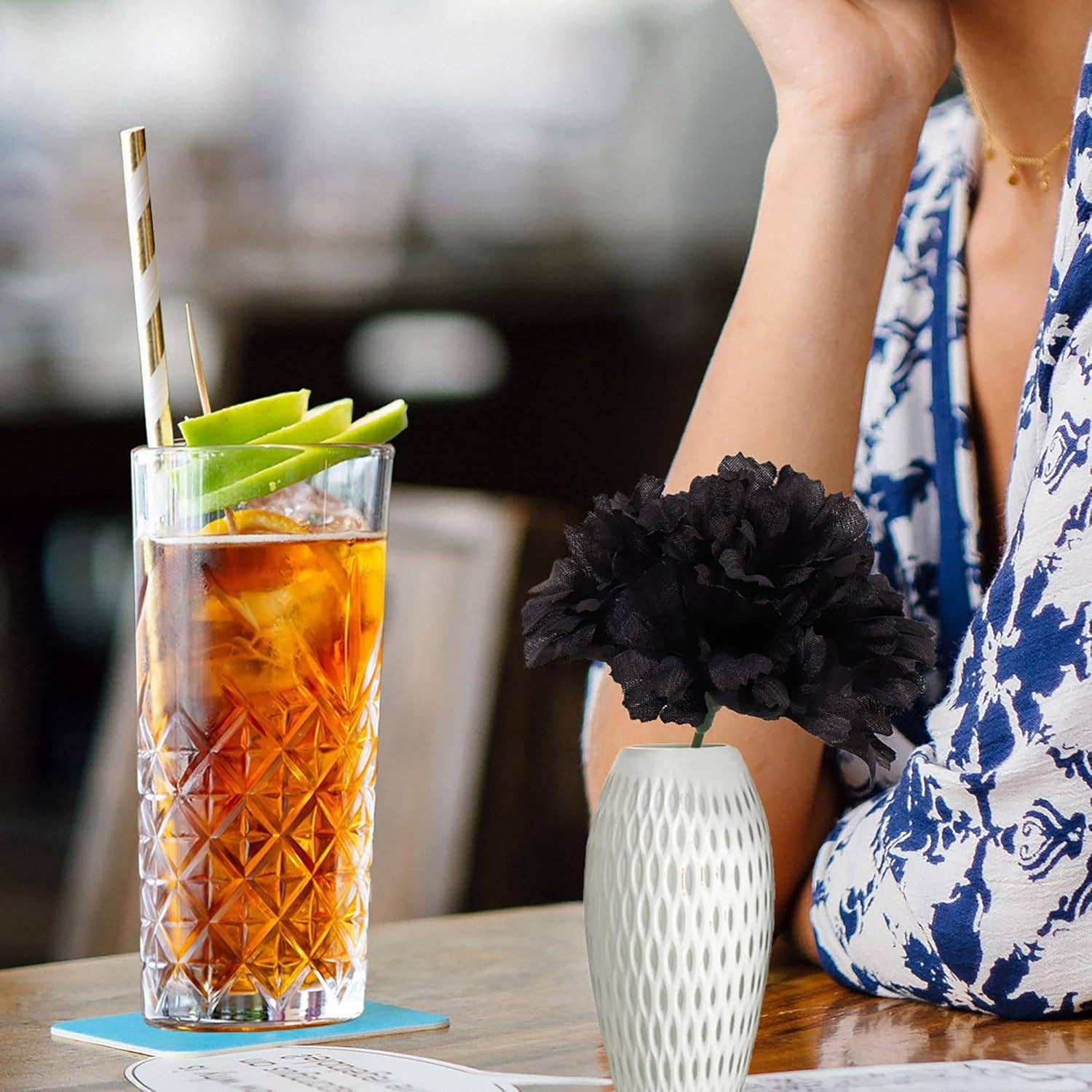 Larksilk - Wholesale Artificial Flowers - 100-Pack Black Silk Carnation Picks, For Weddings & Decor3