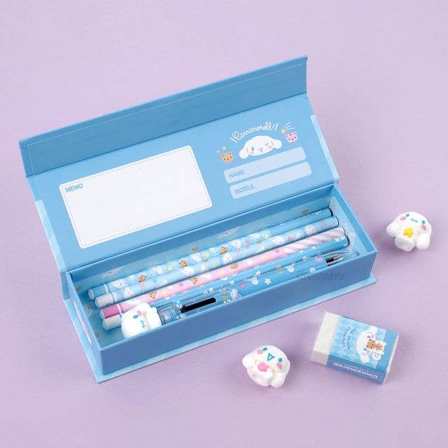K-Wonderland - Vente Assortiments de papeterie/cartes - Set cadeau papeterie Sanrio Cinnamoroll avec crayons, stylo et trousse9