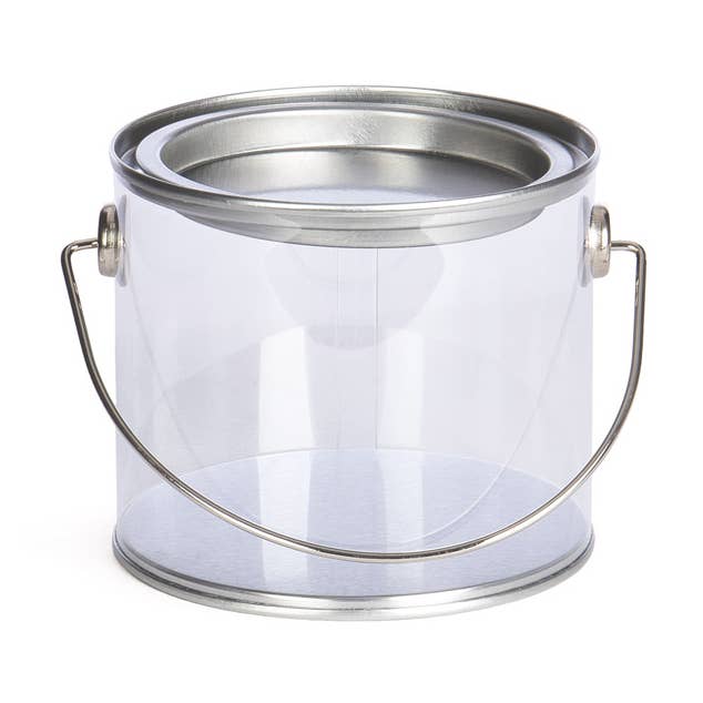 PET / Tin Lidded Short Gift Bucket Displays Party Favors for wholesale by Willow Group