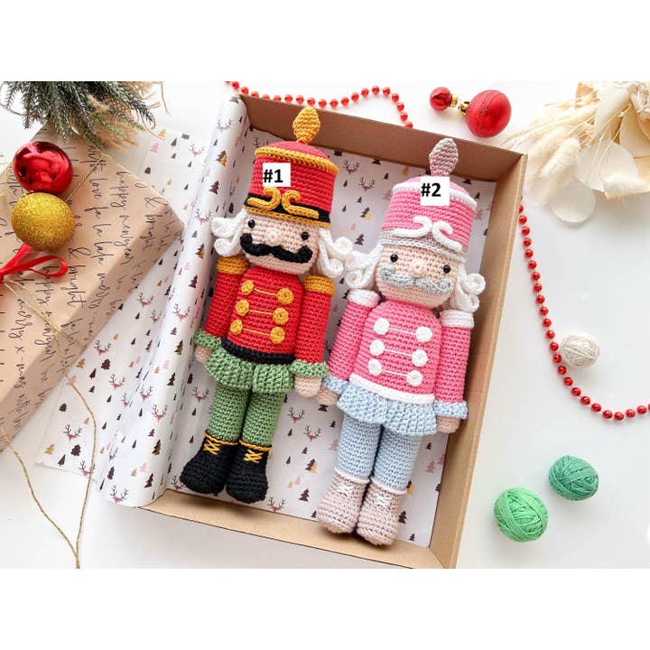 TOMOPOD LLC - Wholesale Christmas Decoration - Crochet Christmas Nutcracker, Cute Christmas Amigurumi