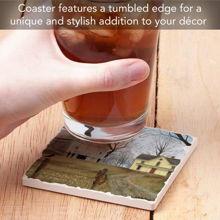 CounterArt/Highland Home/Thirstystone/CoasterStone - Wholesale Coasters - Homeward Single Absorbent Stone Tumbled Tile Coaster3