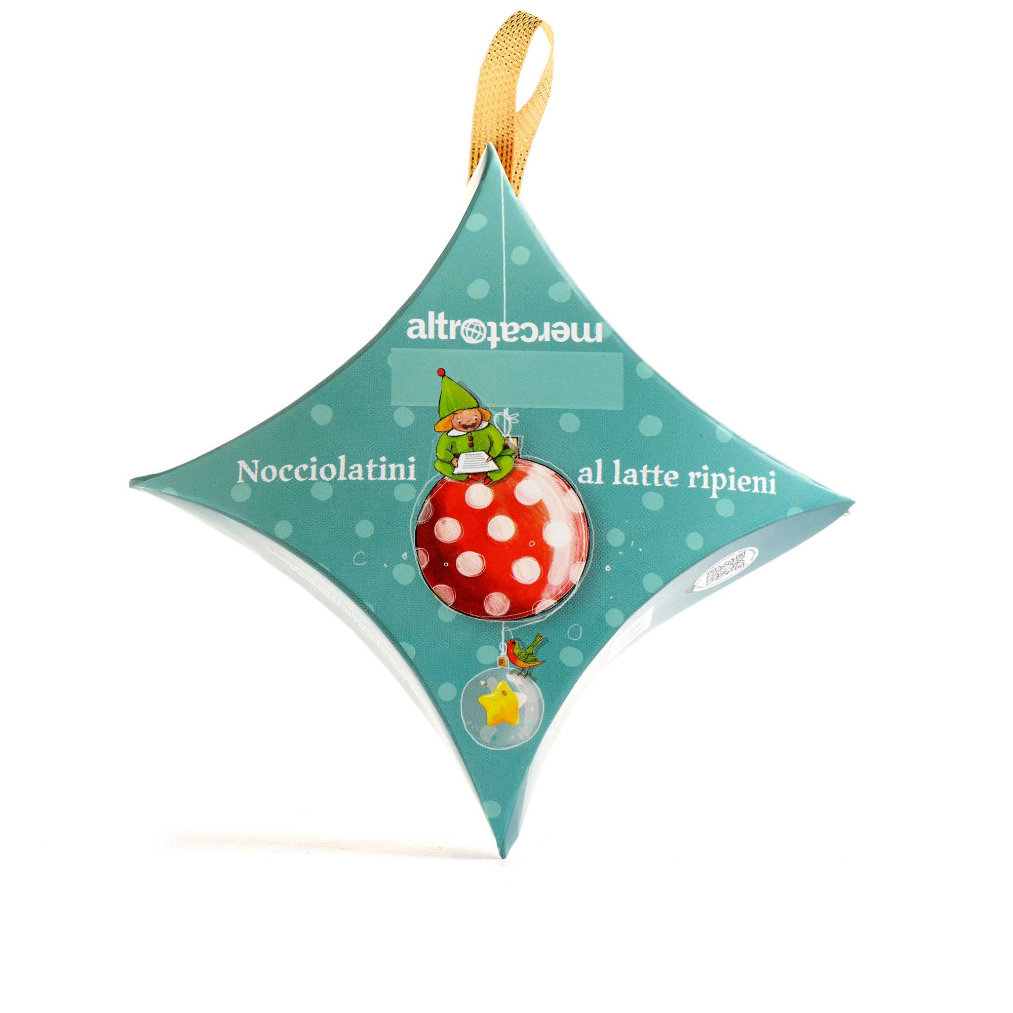 Altromercato - Wholesale Chocolate - Hanging Star-shaped Hazelnut Chocolates 55 g1