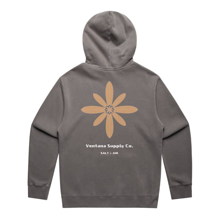 Gris desvanecido Sudadera con capucha Fish Flower Sur - Gris desteñido de venta al por mayor en Faire