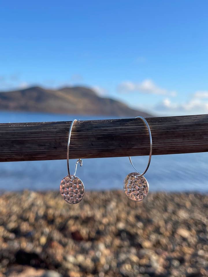 Aros de Plata de Ley - Colgante de Disco para venta al por mayor de Arran Wishes