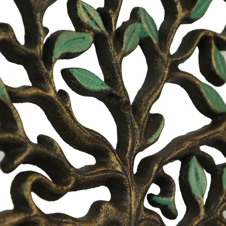 Zeckos - Wholesale Outdoor Ornament/Decor - Cast Iron Tree of Life Decorative Garden Hose Hanger 12-Inch4