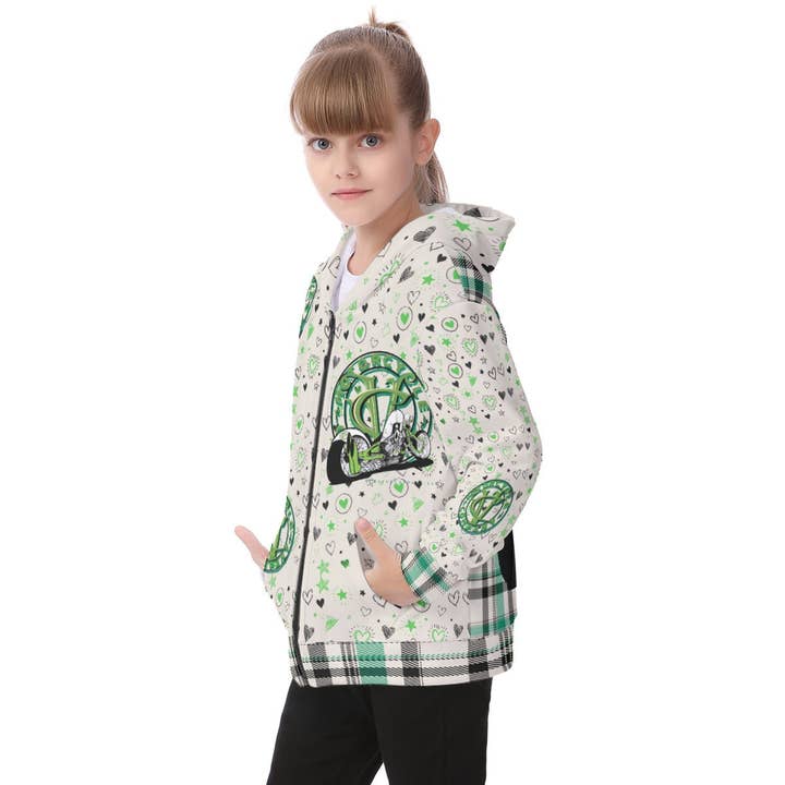 Rayne - Kid's Motorcycle Heavy Fleece Zip Up Hoodie for wholesale by Naomi's Happy Place Shop