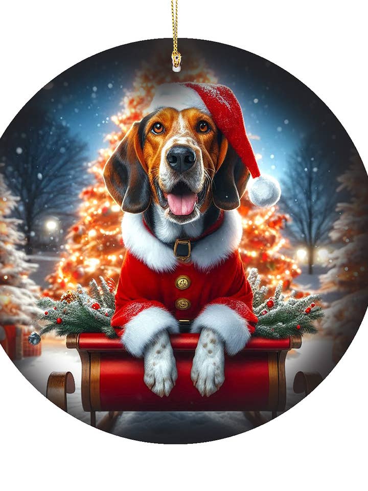 Walker Coonhound -Christmas Porcelain Ornament for wholesale by Best of Breed Products