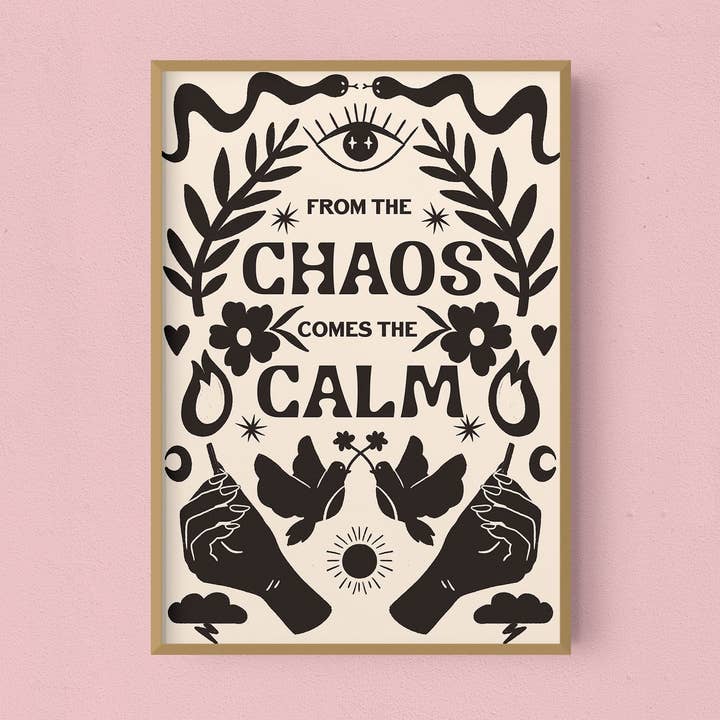 Il caos e la calma in bianco e nero | Stampa artistica per la vendita all'ingrosso da parte di Emmy Lupin Studio