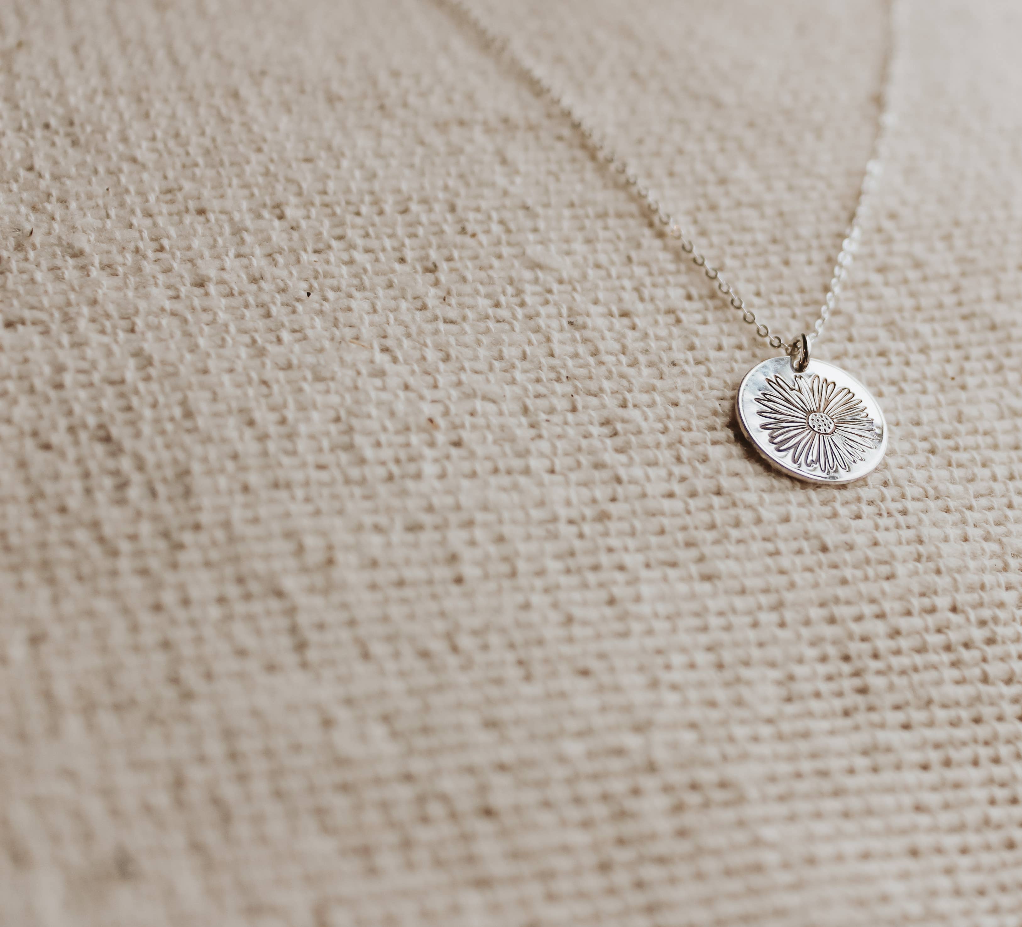 Ever Aster - Wholesale Pendant/Charm Necklace - September Aster Birth Flower Necklace1