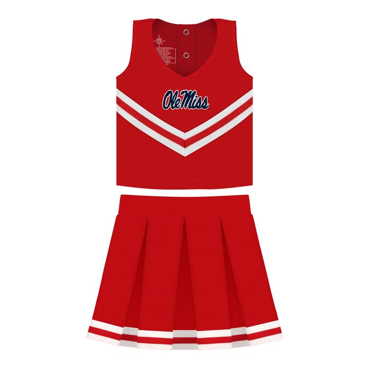 Ole Miss Rebels Girls 3-Piece Cheer Dress for wholesale by Creative Knitwear