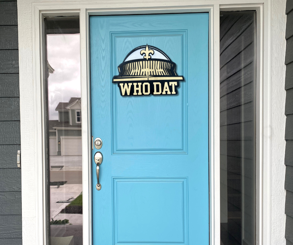 Geaux Magnolia - Wholesale Door Hanger - Superdome New Orleans Saints Door Hanger Who Dat Louisiana1