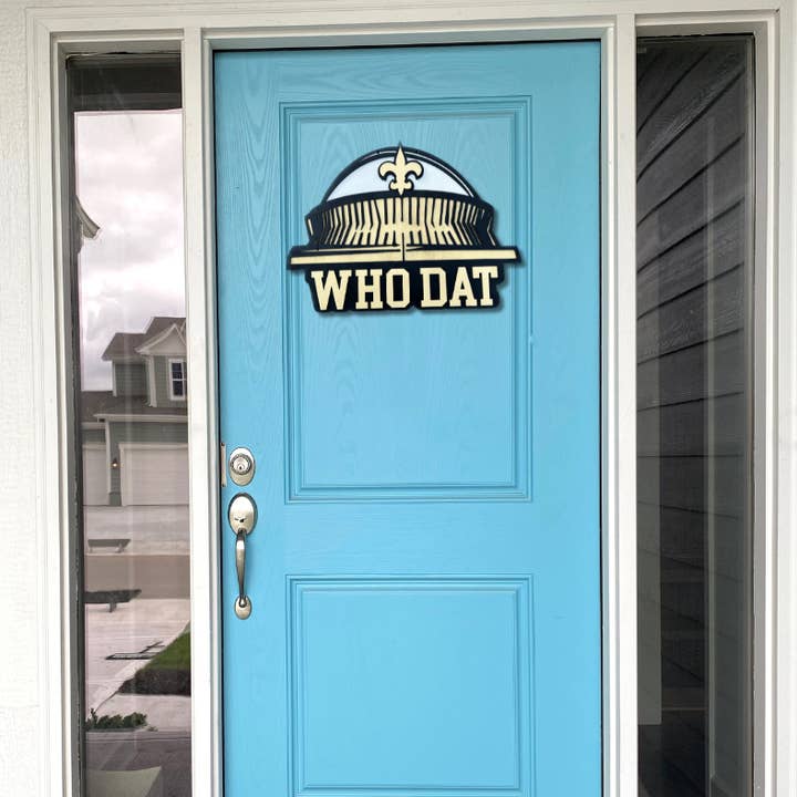 Geaux Magnolia - Wholesale Door Hanger - Superdome New Orleans Saints Door Hanger Who Dat Louisiana1
