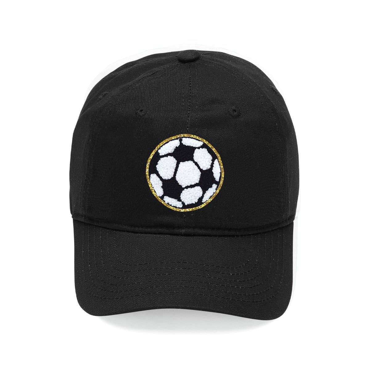 Viv&Lou - Wholesale Baseball Cap - Women's - Soccer Glitter Patch Cap0