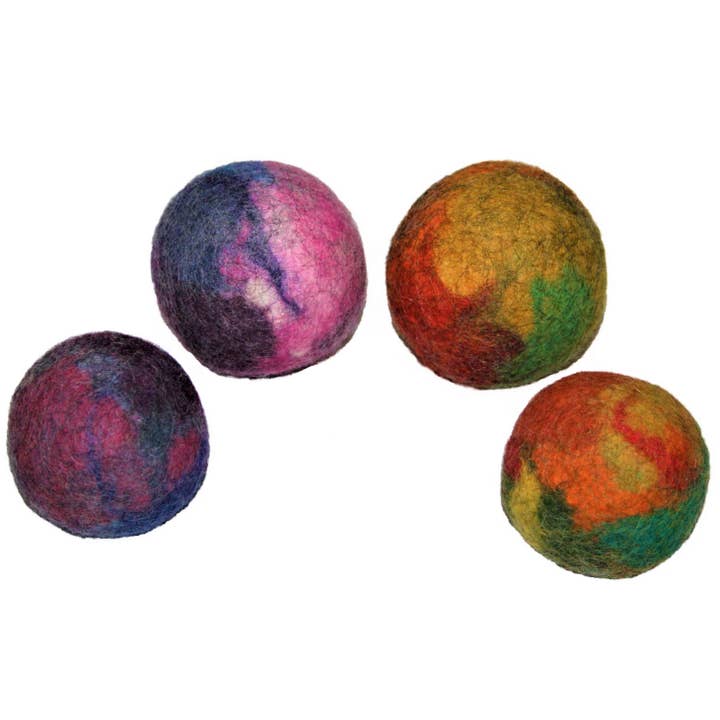 herzundhund - Venta al por mayor Pelota - Perros - Pelota de fieltro sostenible de lana virgen orgánica - Pelota básica multicolor