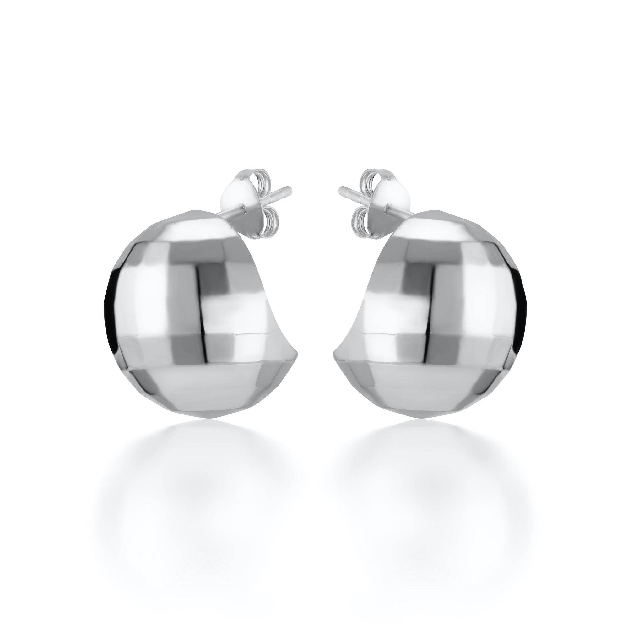 Scream Pretty - Recycled Sterling Silver Jewellery – wholesale Stud/post earrings – Disco Ball Stud Earrings1