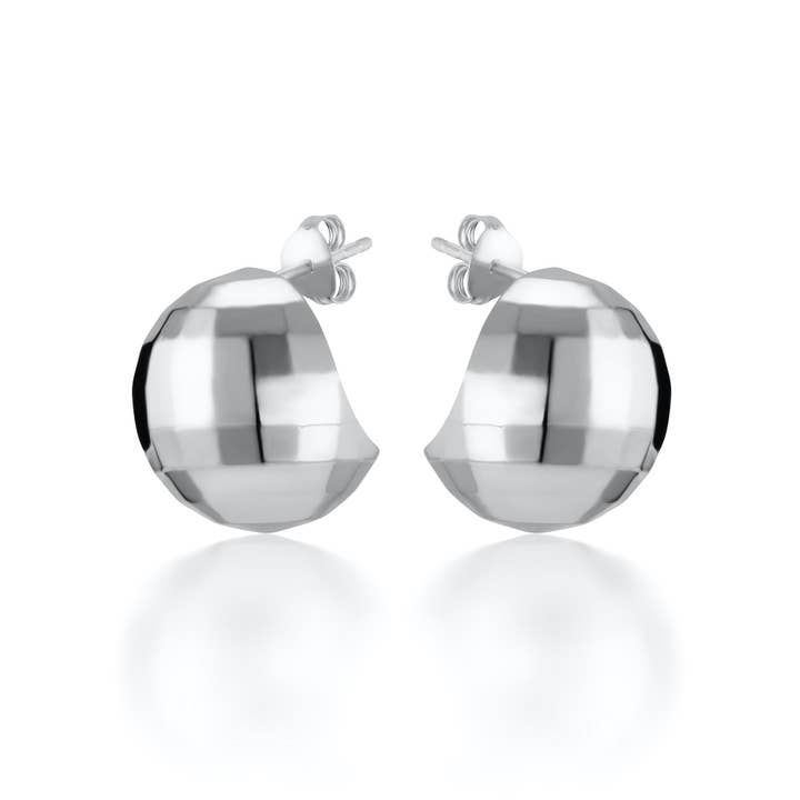 Scream Pretty - Recycled Sterling Silver Jewellery - Vente Clous d'oreille - Clous d'oreilles boule disco1