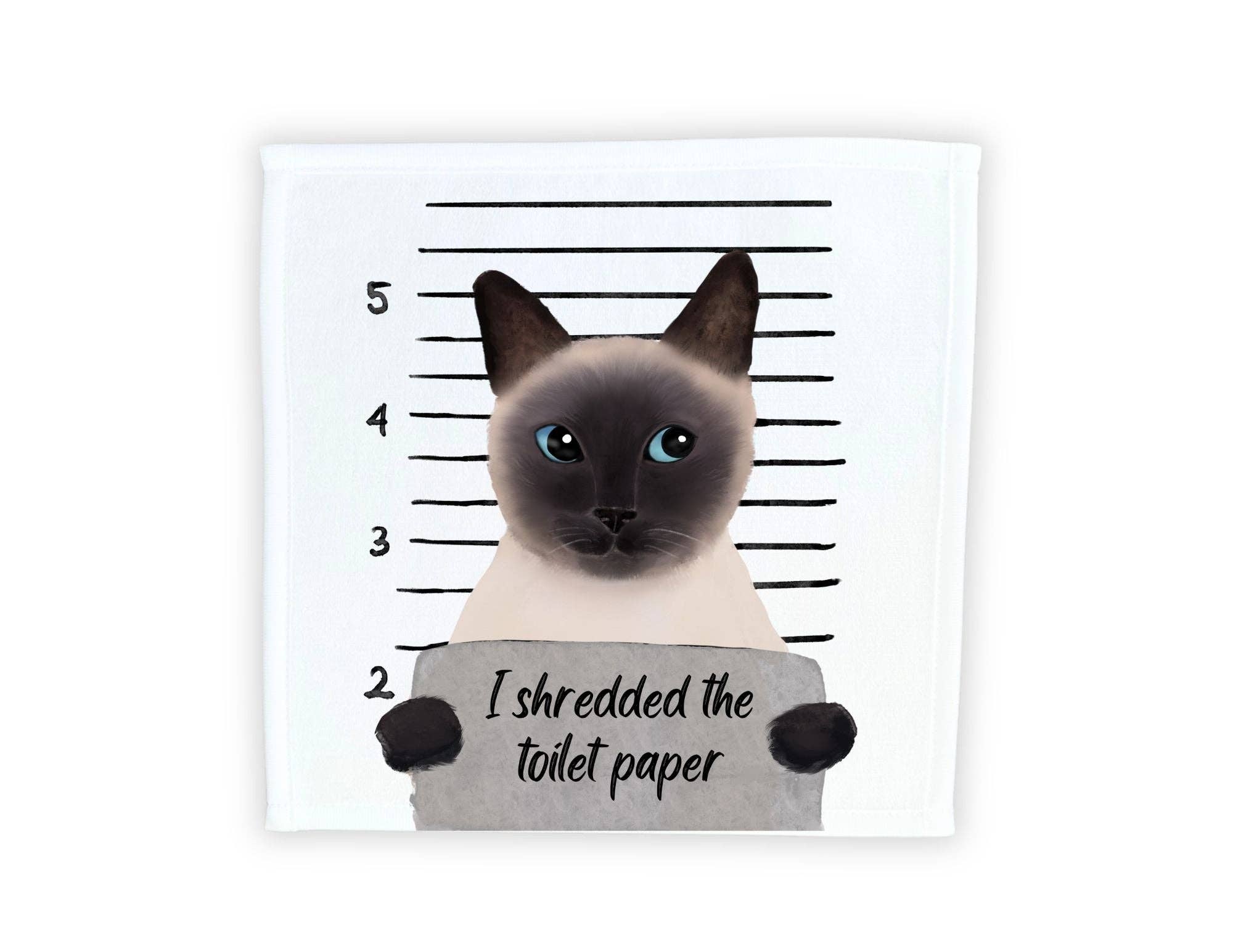 MerikaArt – wholesale Wash cloth – Siamese Cat Washcloth1