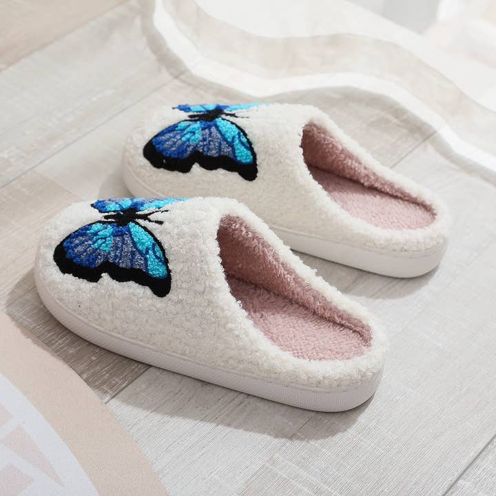 ACCITY - Wholesale Slippers - Women's - HOME COLORFUL BUTTERFLY COTTON SLIPPERS_CWSHS0767