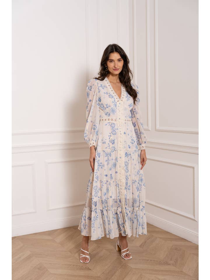 CHOKLATE PARIS - Wholesale Gown - Women's - Long lace dress Avril (S-M-L-XL) - 80957-3