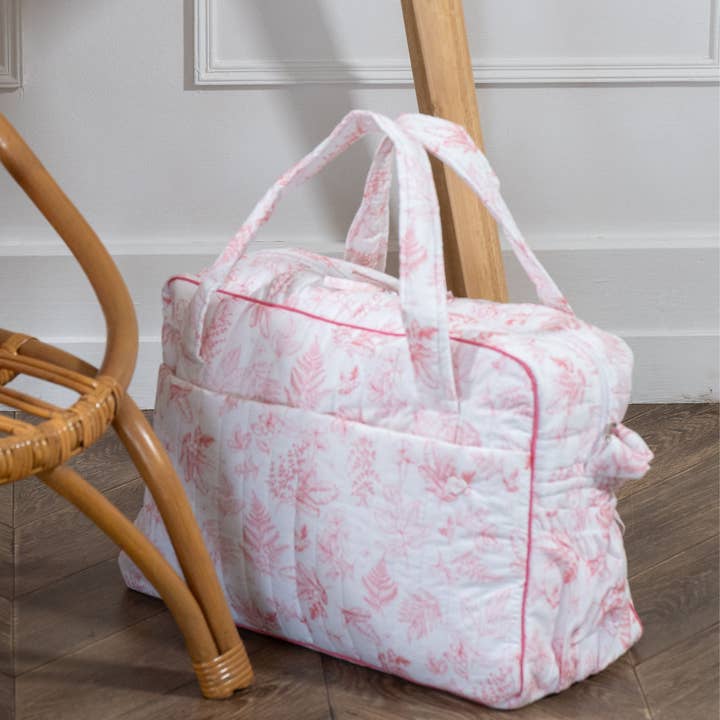 Toile de Jouy | Lyserød pusletaske og pusleunderlag for engroshandel hos Bebe Sweeny