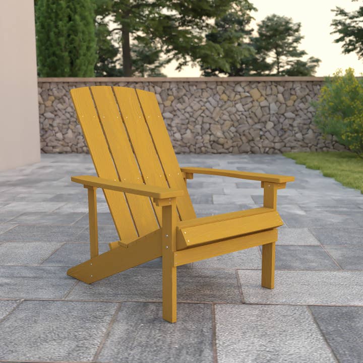 Jaune Chaise Adirondack en résine poly jaune en vente sur Faire