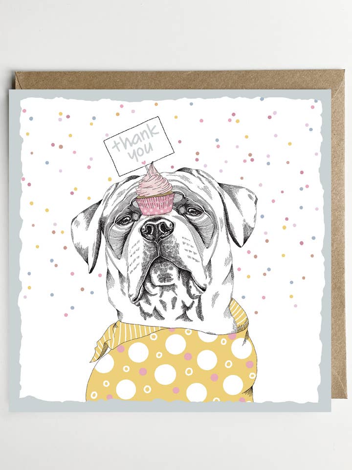 Thank you cupcake for wholesale by Dotty Dog Art