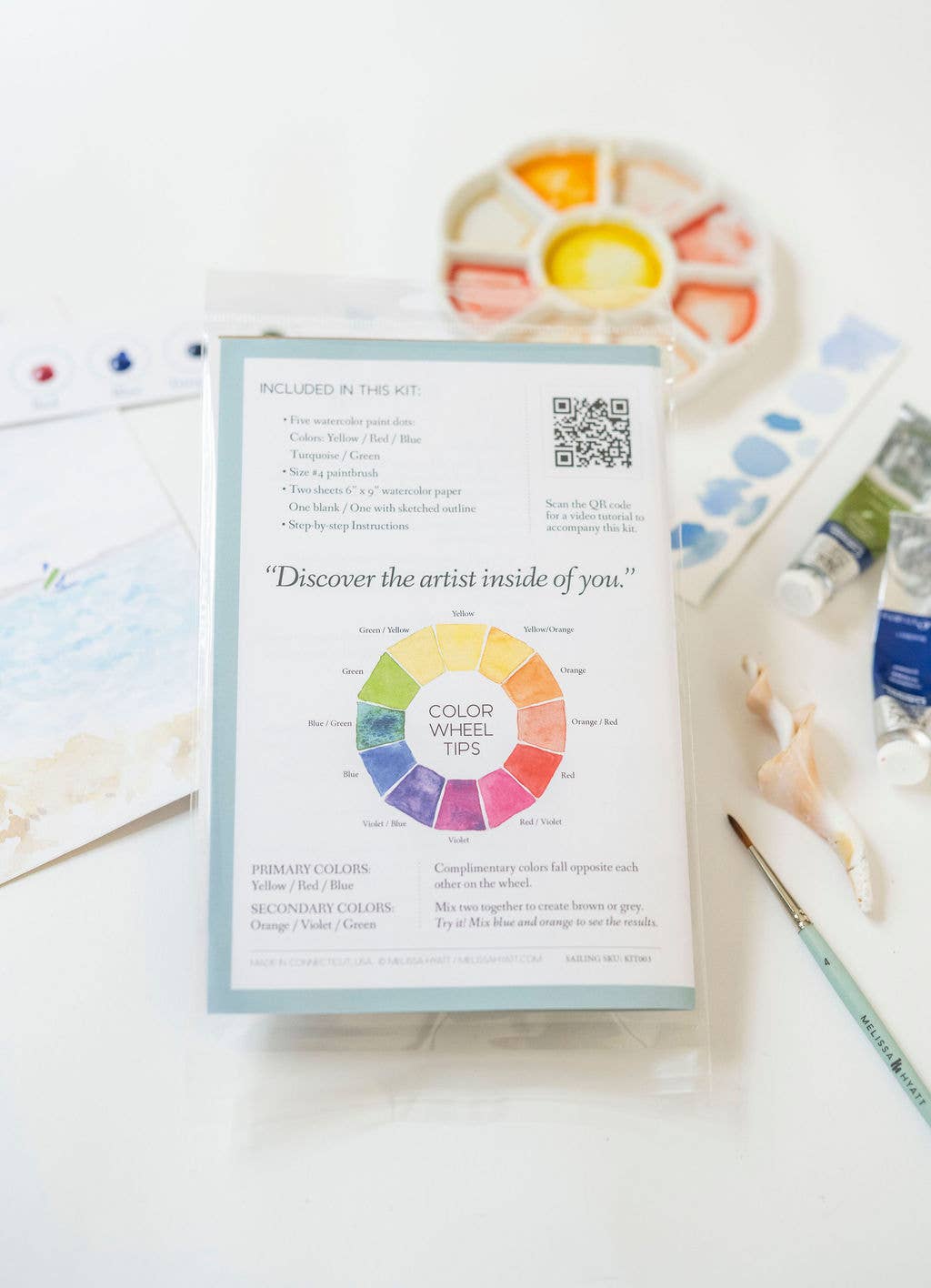 Melissa Hyatt - Wholesale DIY Craft Kit - Watercolor Art Kit- Sailing9