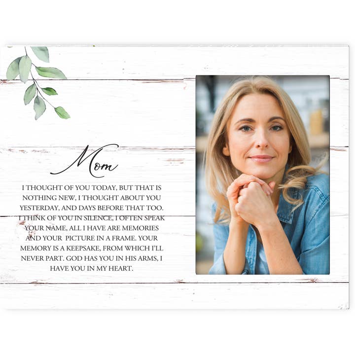 LifeSong Milestones - Wholesale Picture Frame - Mom Bereavement Memorial Photo Frame: I Thought Of You Today2