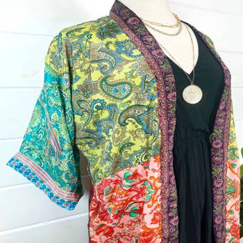 Silk Kimono Jacket - Seeds Jewelry