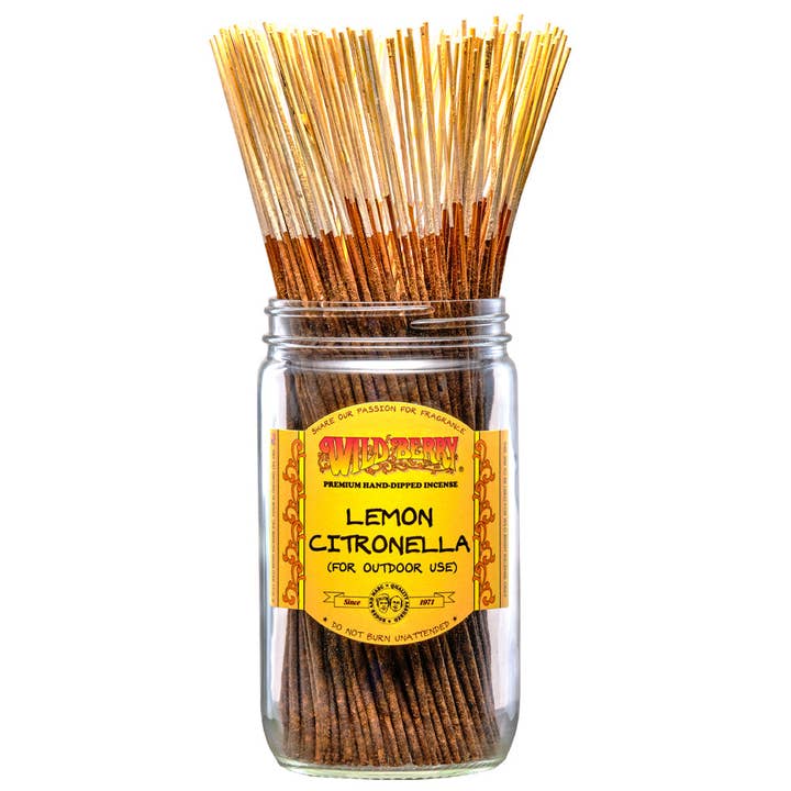Wild Berry 11" Incense Sticks Lemon Citronella for wholesale by Dip and Glow