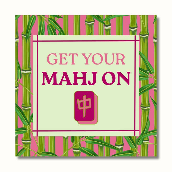 Mahjong Cocktail Napkin for wholesale by Kurated