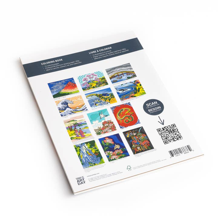 Today is Art Day - Wholesale Colouring and activity book – adult - Coloring Book - Hokusai2