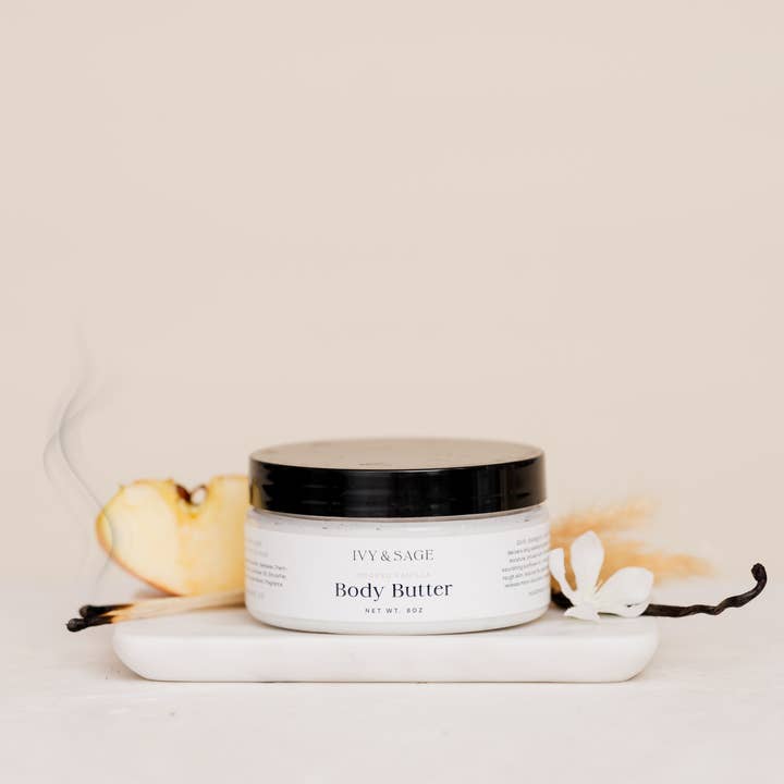 Body Butter – Gerookte Vanille, Valentijnsgeschenk Keuze voor wholesale door Ivy & Sage Collection
