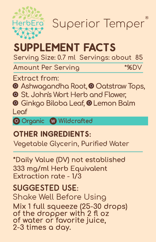 HerbEra - Wholesale Tincture - Superior Temper Tincture1