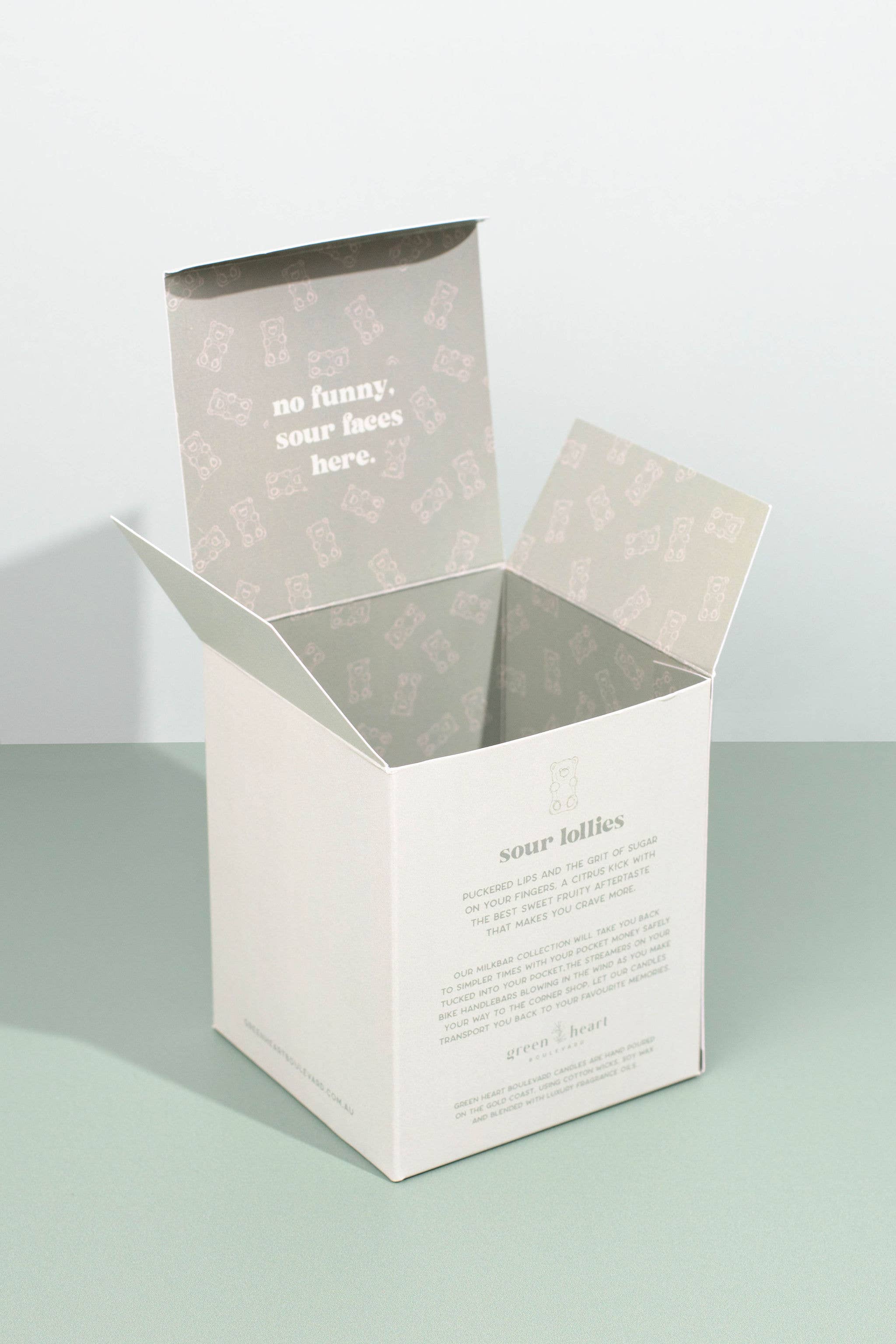 Green Heart Boulevard - Wholesale Jar/filled candle - Sour Lollies soy candle2