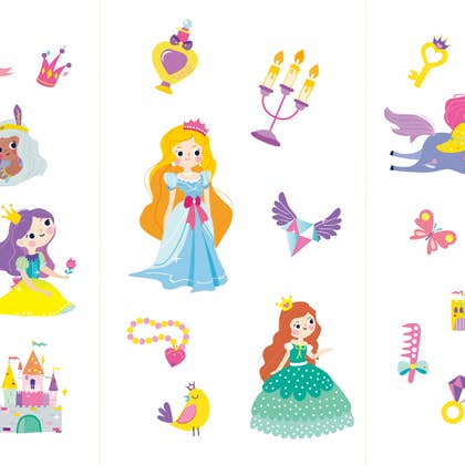 DAM - Wholesale Temporary Tattoo - Kids - Avenir - Nail Stickers And Tattoos PRINCESS2